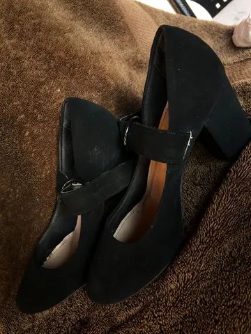 Sapato Feminino Boneca Preto Camurça - Foto 3