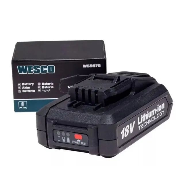 Bateria 18v 2.0Ah Lítio Recarregável Ws9970 Wesco - Foto 3