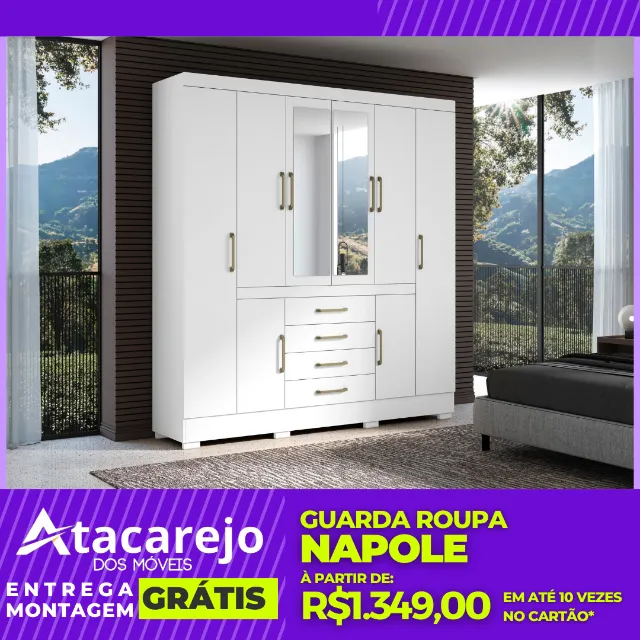Guarda Roupa Casal Entrega e Montagem Gratis