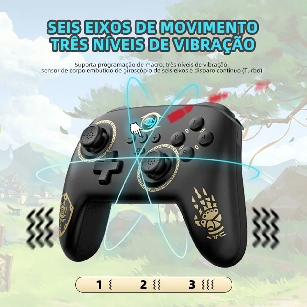 Controle sem fio Bluetooth, Gamepad Para Nintendo Lite/OLED, PC, Steam, Android, iOS - Foto 6