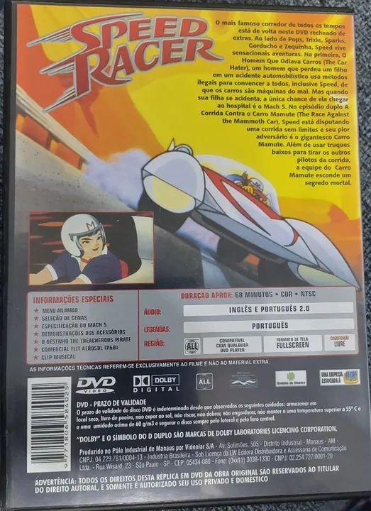 Speed Racer - 3 Episódios do Famoso Seriado - DVD - Foto 2
