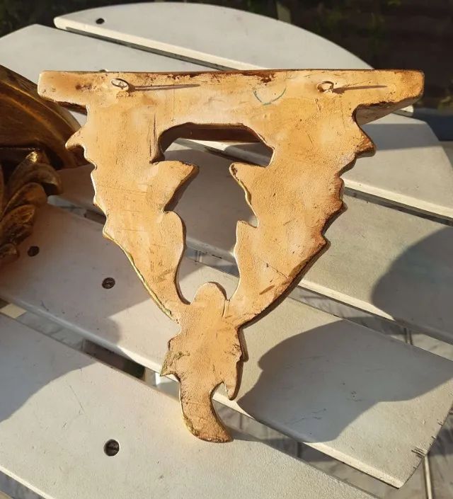 par de peanha oratório suporte para imagem ou santo ou vaso antigo - Foto 4