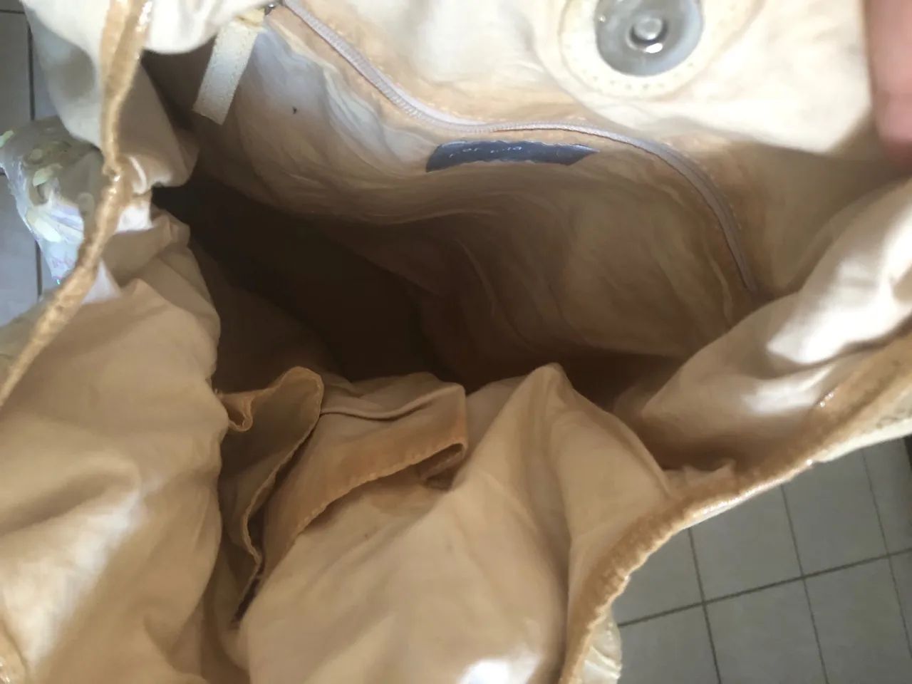 Bolsa cor creme com lantejoulas  - Foto 3
