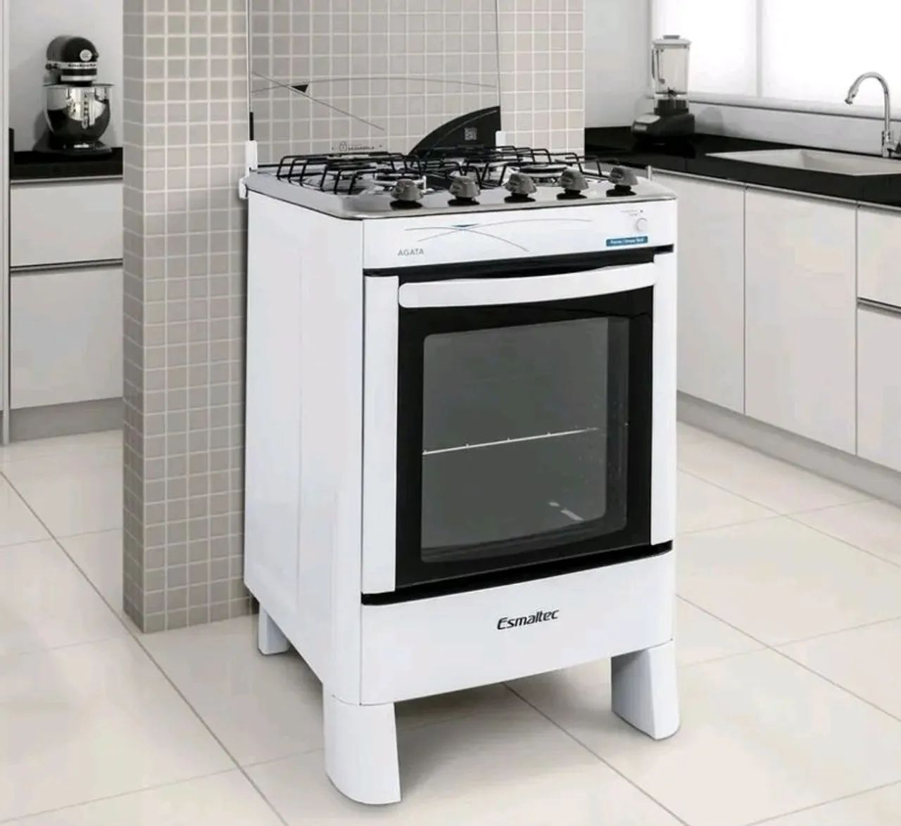 Fogão Esmaltec 4 Bocas  Branco automático 