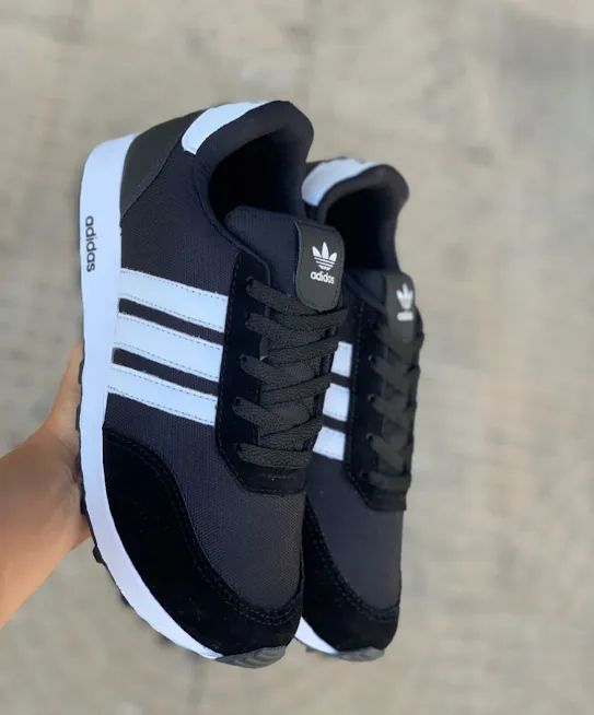 adidas black casual