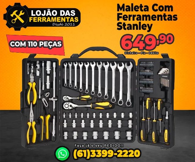 Maleta Com Ferramentas 110 Pecas Stanley