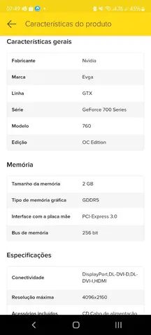 Geforce gtx 760 discount caracteristicas