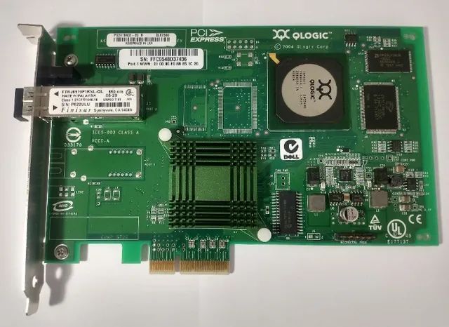 Placa Controladora Hba Fc Qlogic 2gb/s Qle2360 Dell Pci-e Sing Tx Rx - Foto 2