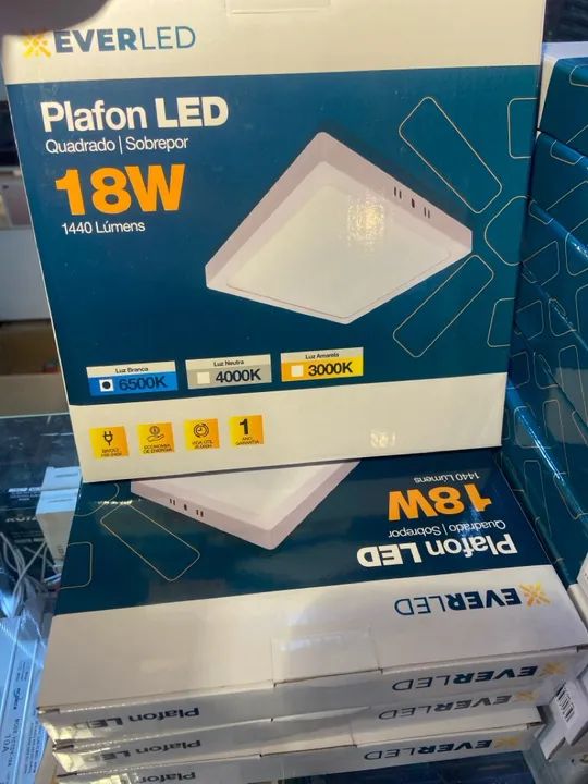 Painel 18w luminária 6500k 