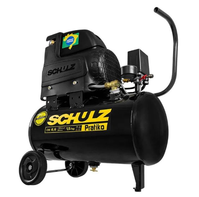 Compressor Ar 20L Csi 6,6 2p6hz Mono Pratiko 1,5cv Schulz