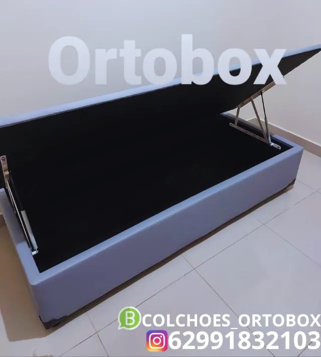 Box Baú Solteiro corino ou suede - Foto 4