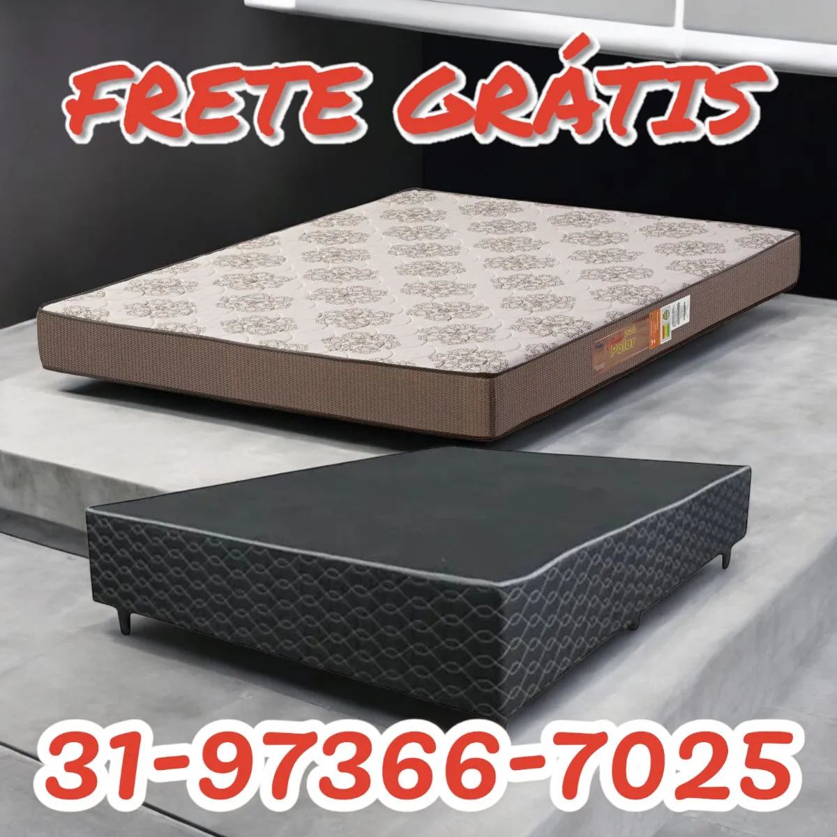 COLCHÃO CASAL D28 + BASE CASAL + ENTREGA GRÁTIS 