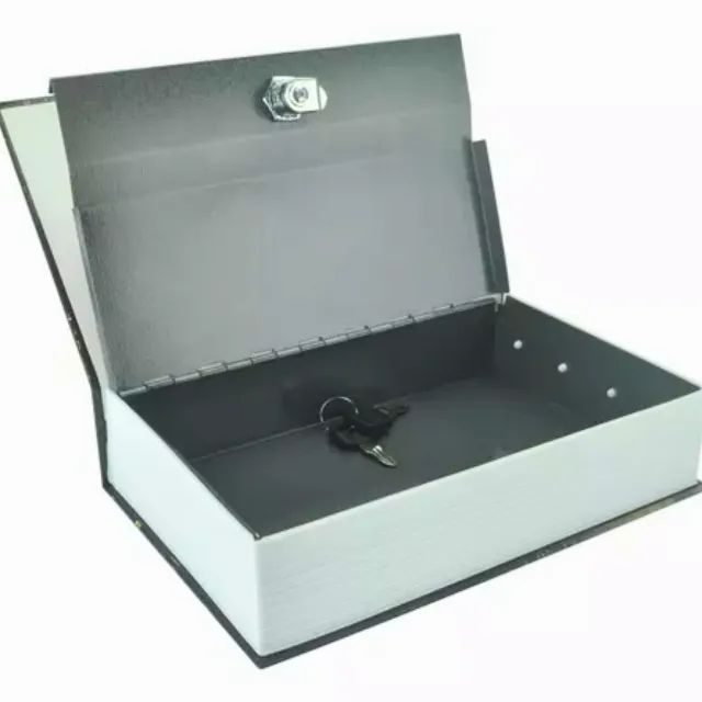 Cofre 25x15 Grande Porta Joias Camuflado Formato De Livro 2 Chaves _ CS156  - Foto 4