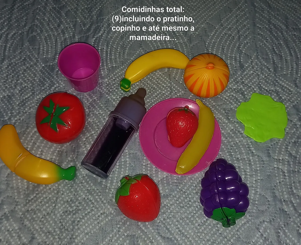 Comidinhas de brinquedo -com velcro o conjunto todo por 50 R$