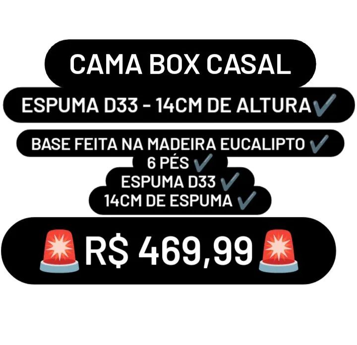 Cama box Casal