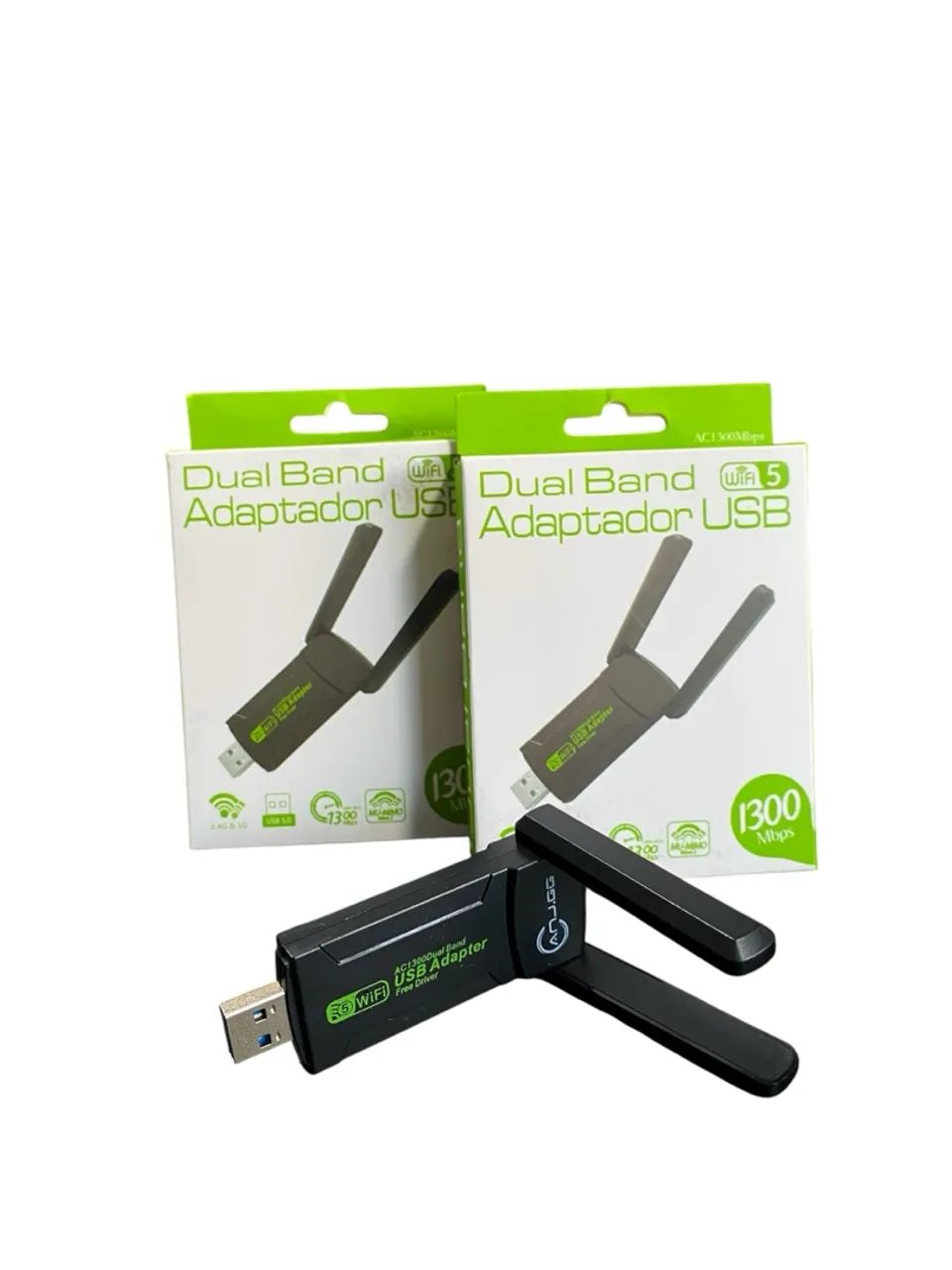 Adaptador USB Wi-Fi Dual Band 1300 Mbps 5G - Foto 2