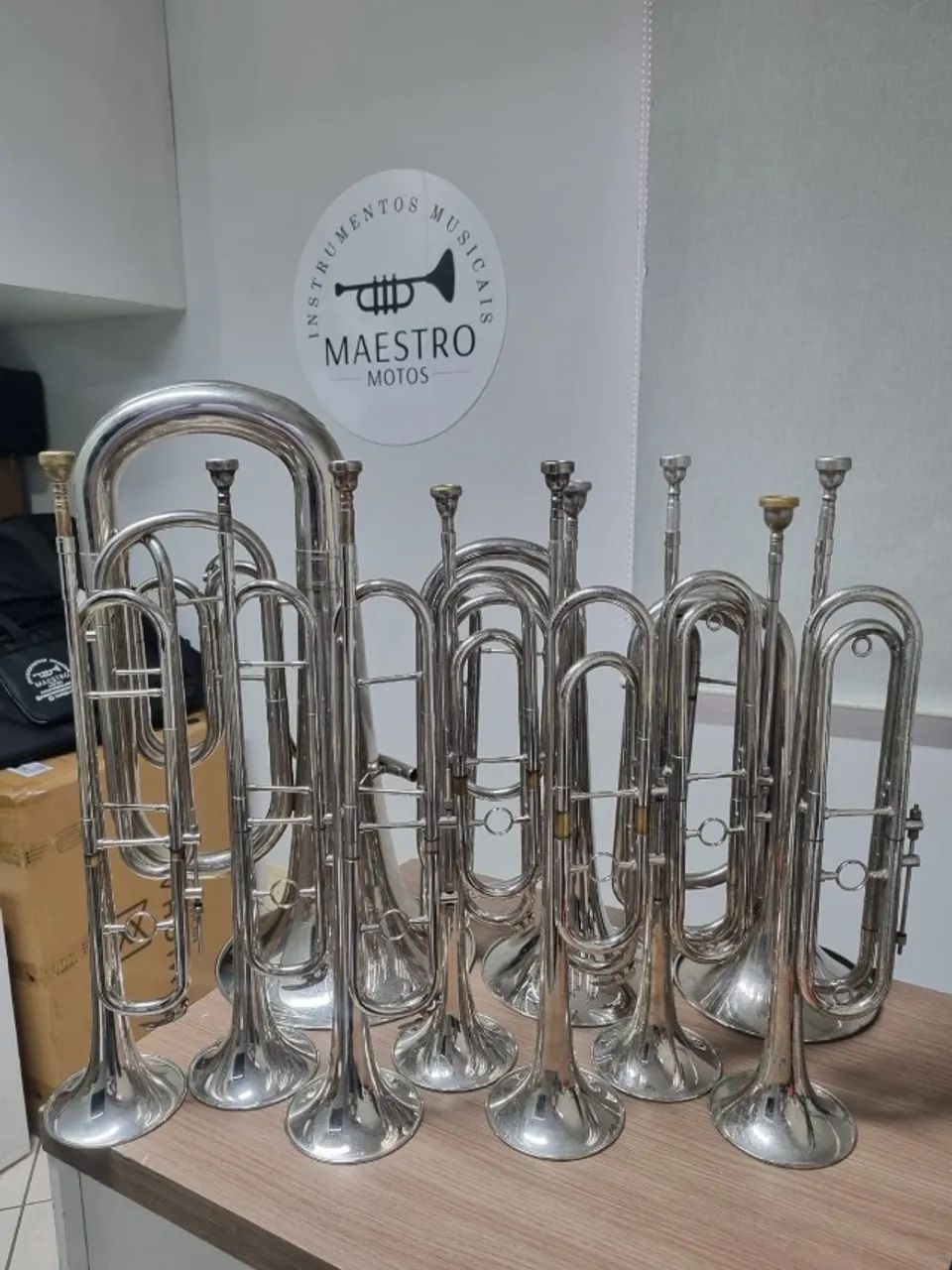 Kit Sopro Fanfarra Gatilho 10 Instrumentos + Bag E Bocal - Envio todo Brasil - 10X cartão