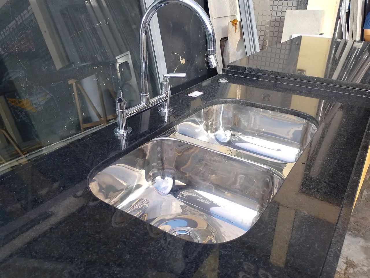 Pia de cozinha pedra são Gabriel 65cm x 2.53m - Foto 6