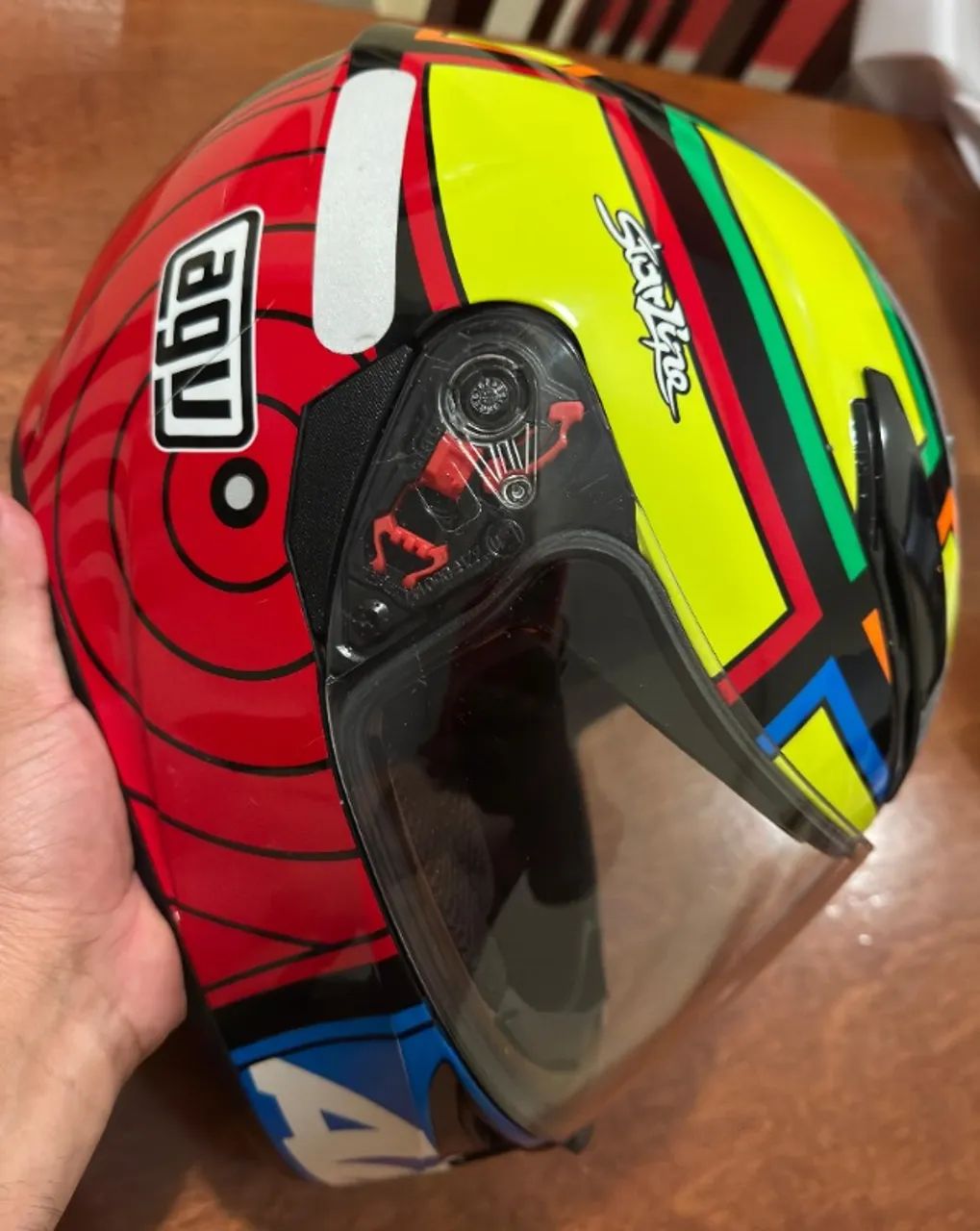 Capacete AGV Original Com Óculos Interno - Foto 2