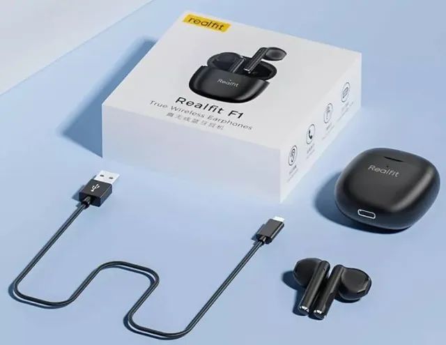 Fone De Ouvido Sem Fio Realfit F1 Tws Bluetooth 5.3 Com Microfone Touch - Foto 2