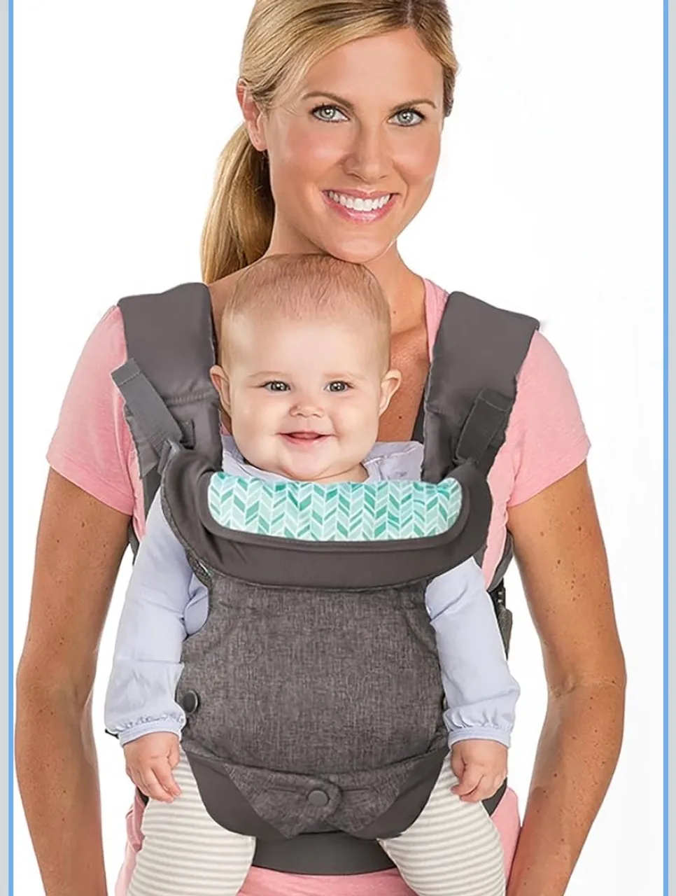 Canguru 4 em 1 Para Bebe, Infantino, cinza