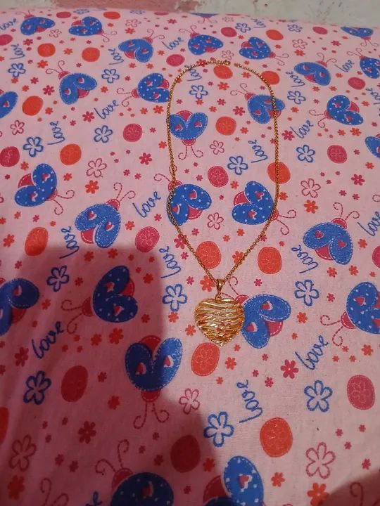 Colar de coração Rommel banhado em ouro 18k