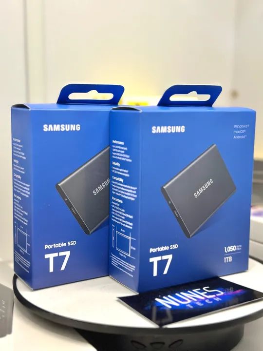 SSD Externo Samsung T7 1TB - Novo - Foto 2