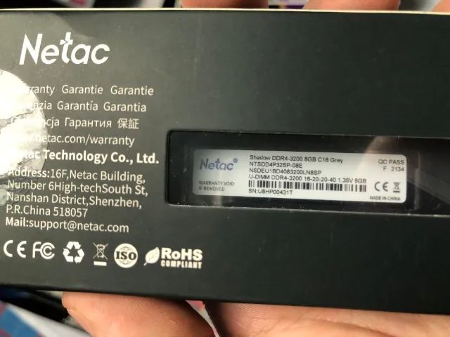 Memória Ram Netac 8GB DDR4 3200Mhz - Foto 2