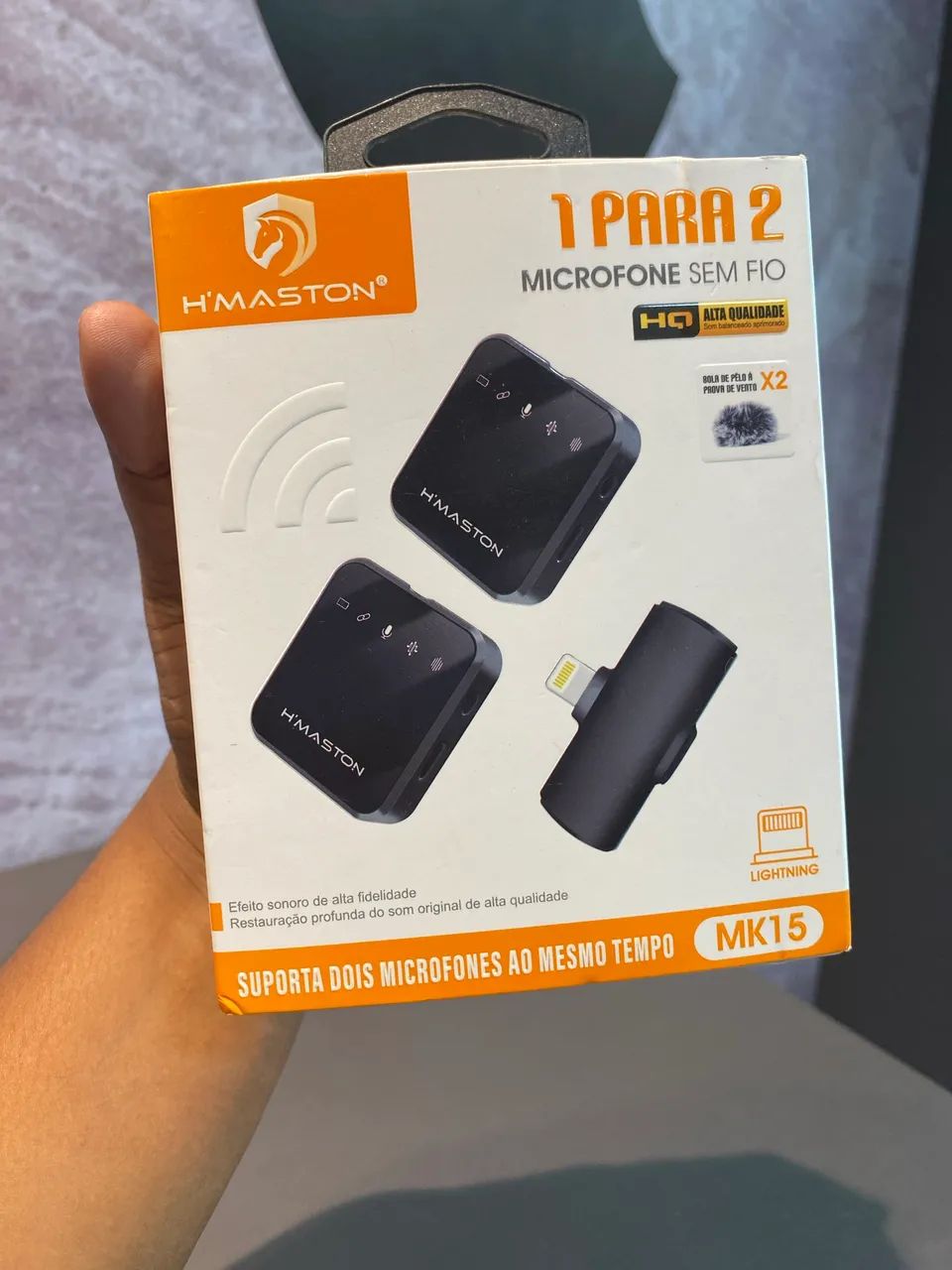 lapela sem fio duplo H'maston MK15. 