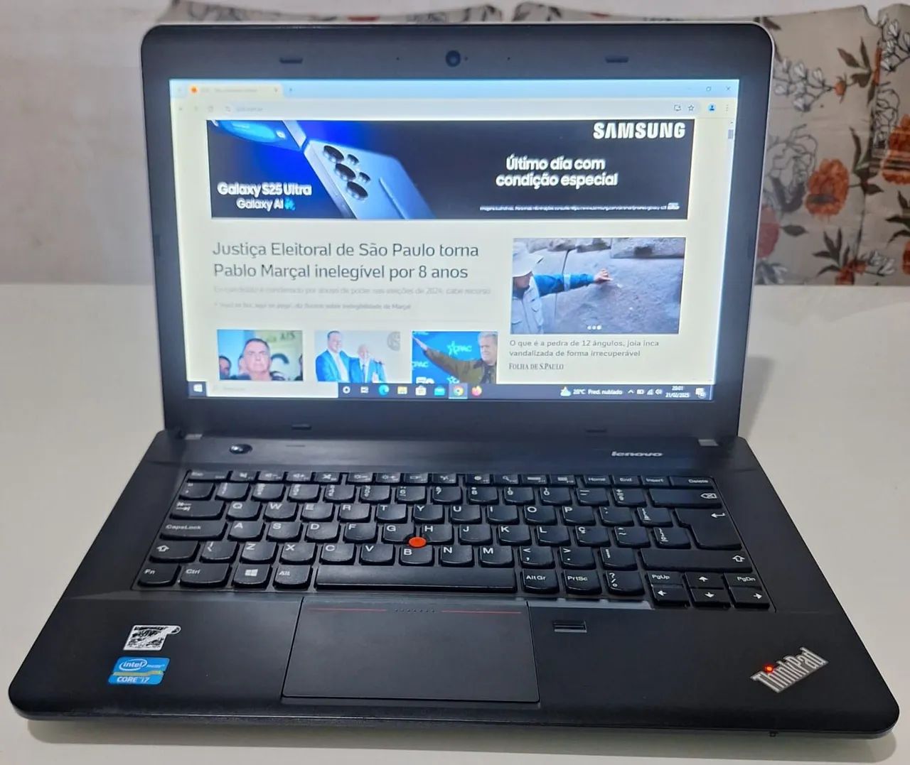 Notebook Lenovo ThinkPad Core i7 8gb de memória ram ssd de 120GB !!! - Foto 2