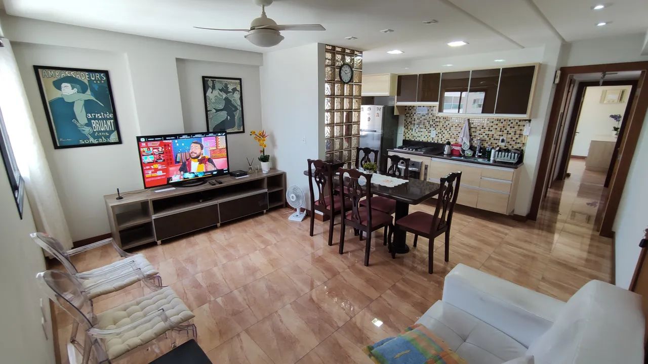 Apartamento 2 quartos c/suíte, internet e SKY ótima localização Praia do Morro