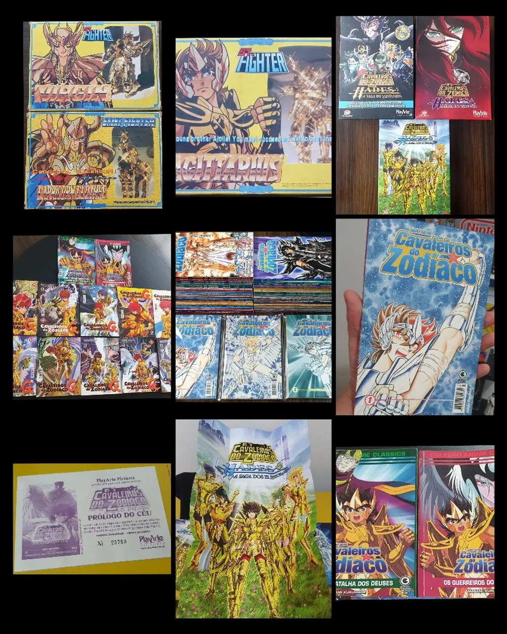 Cavaleiros do Zodíaco - Coleção Action Figure, Manga, Box DVD, POSTER, HQ, INGRESSO
