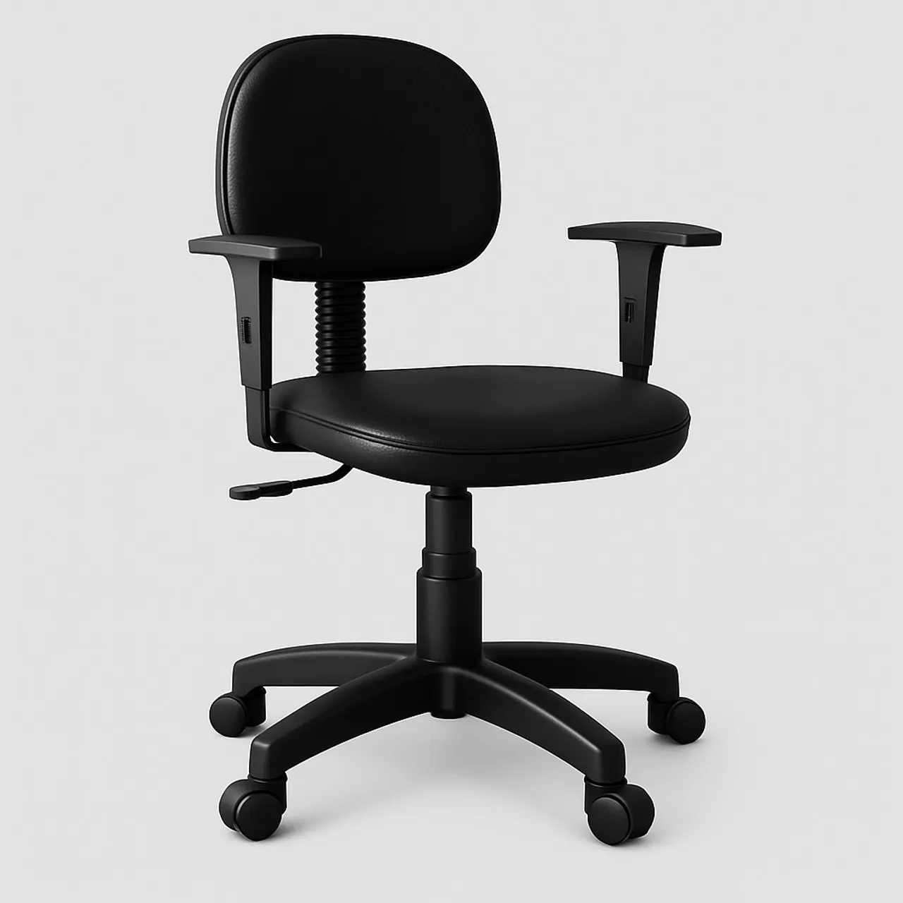 Cadeira de Escritório Preta Ergonômica com Rodas