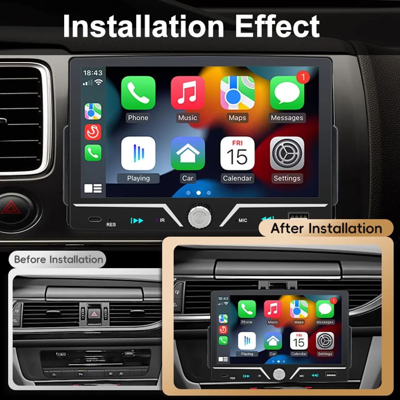 Aparelho Central Multimídia Car MP5 Radio 7 Polegadas Android Auto CarPlay dvd som mp5 - Foto 2