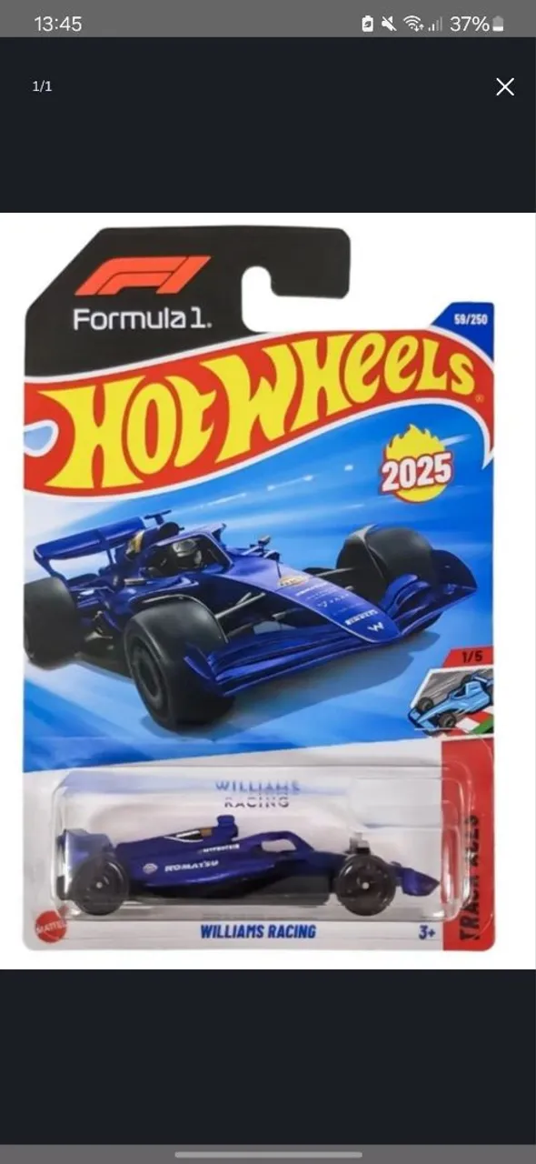 Hot Wheels Formula 1 Williams Racing 2025 - Novo