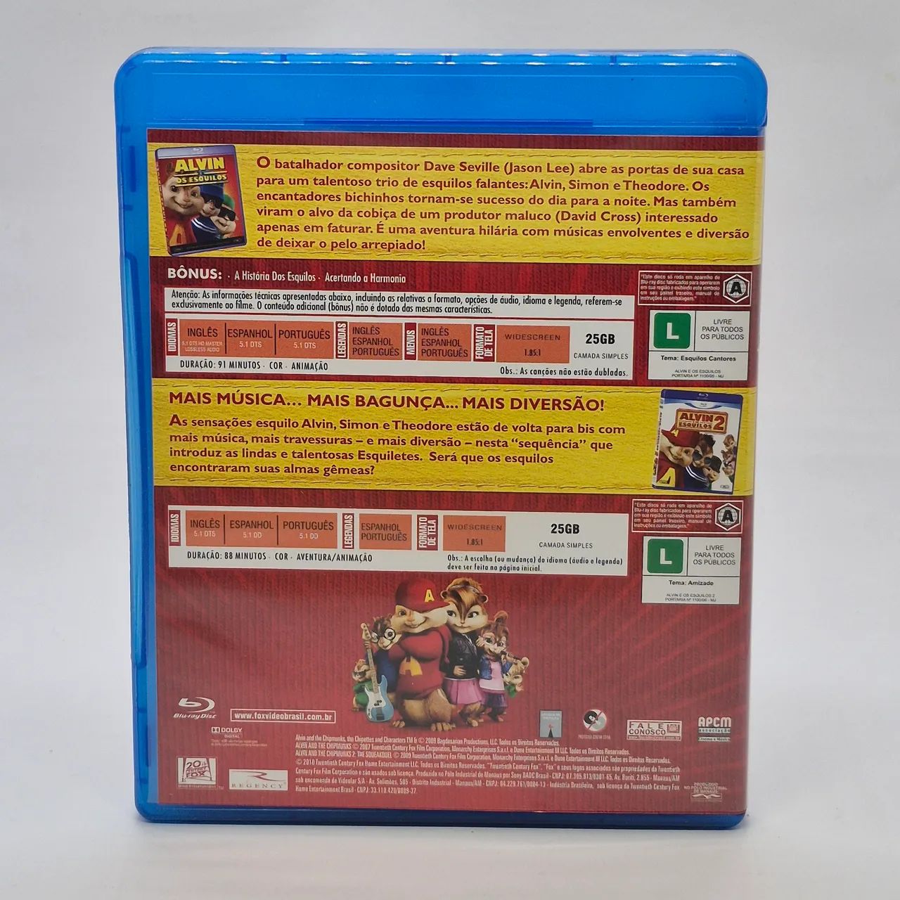 Blu-ray - Alvin e os Esquilos 1 e 2 - Foto 2