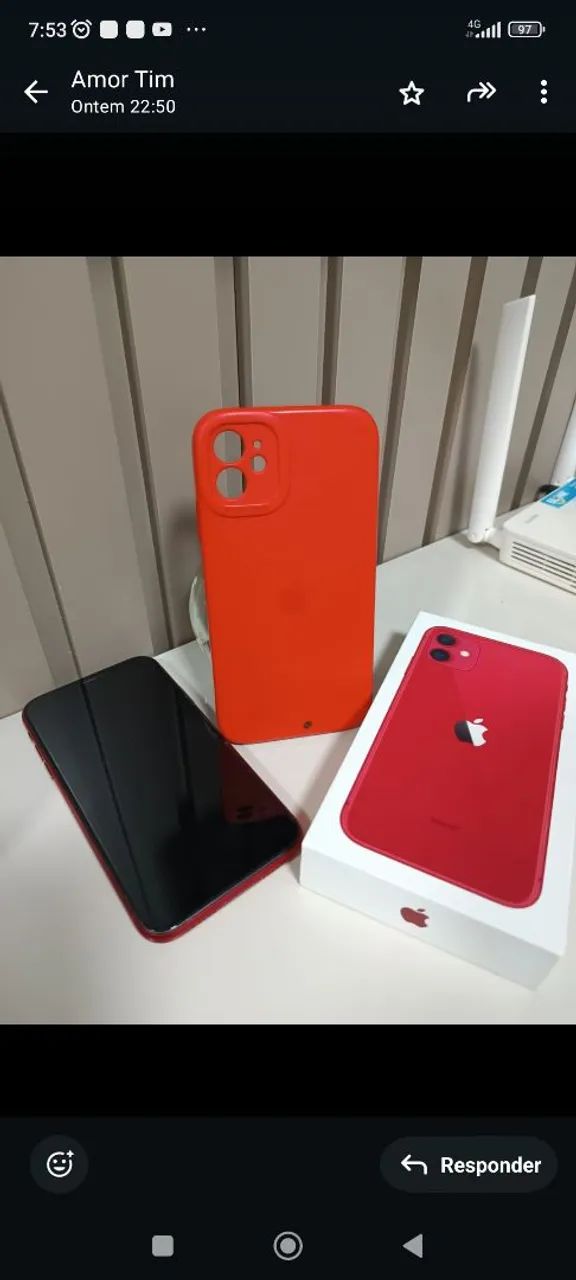 Vendo iPhone 11 64gb red - Celulares e Smartphones - Cabral