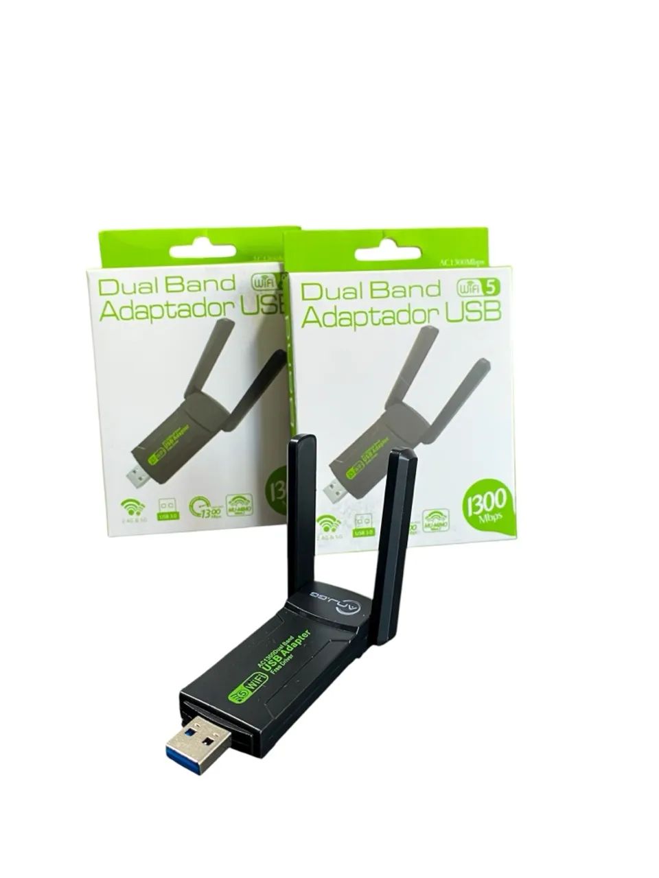 Adaptador USB Wi-Fi Dual Band 1300 Mbps 5G