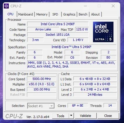 Kit Intel Core Ultra 5 245KF + B860M Gigabyte (novo/garantia) - Foto 3