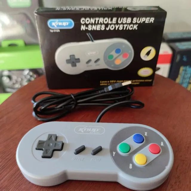 Controle retrô Joystick Usb Pc Notebook Video Games