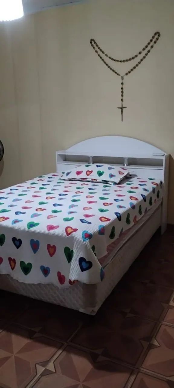 Cama Box Casal + Cabeceira + Colchão