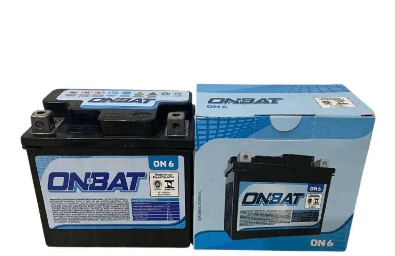 Bateria Onbat 6ah para Moto R$ 115.00 no PIX à base de troca - Preço no Balcão  - Foto 3