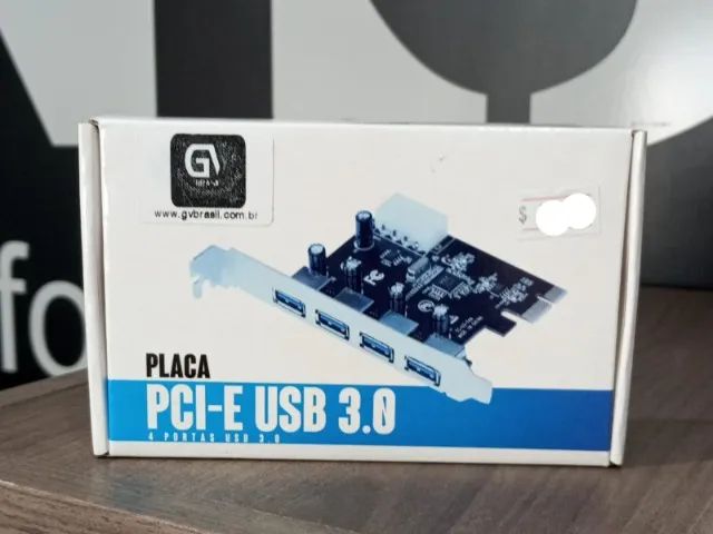 Placa  PCI-E 4 Portas  Usb 3.0 GV Brasil