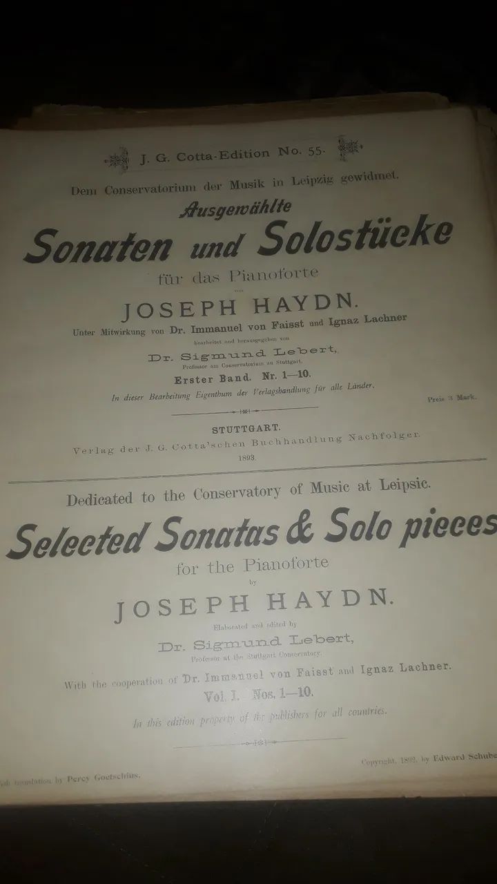 Livro Antigo de Partituras Joseph Haydn - Foto 2