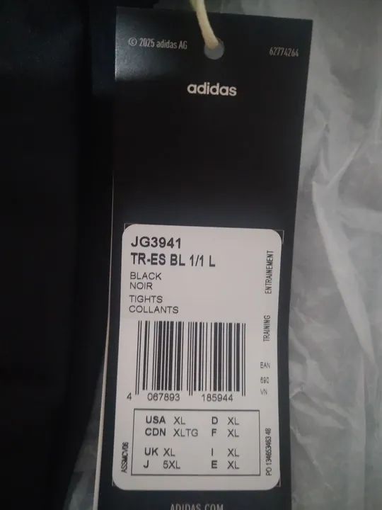 Calça legging de Treino Adidas - Tamanho XL