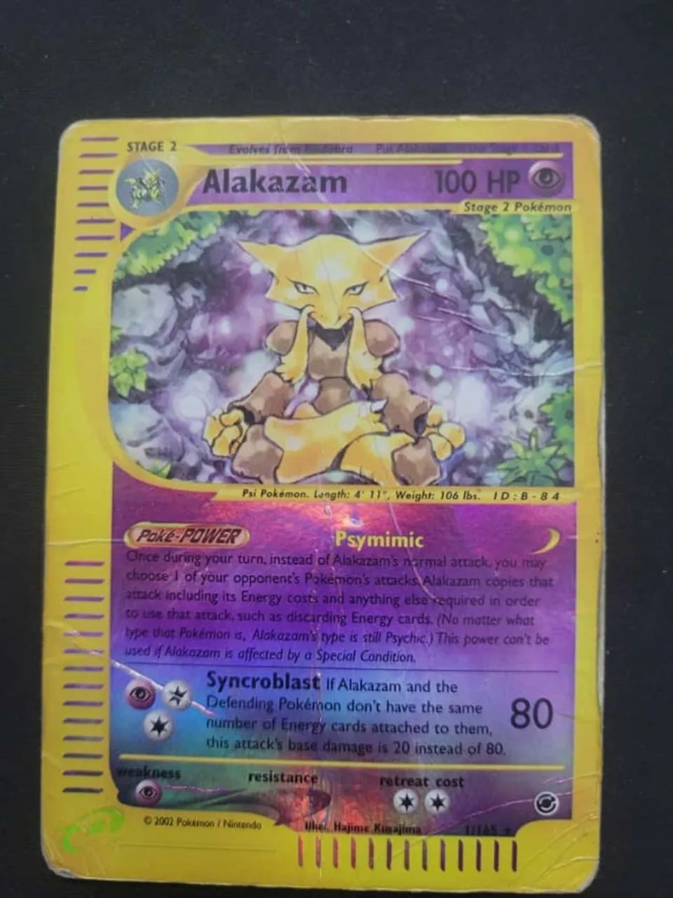 Pokemon card TCG Alakazam (1/165)