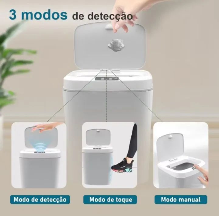 Lixeira Inteligente com Sensor 16 litros  - Foto 4