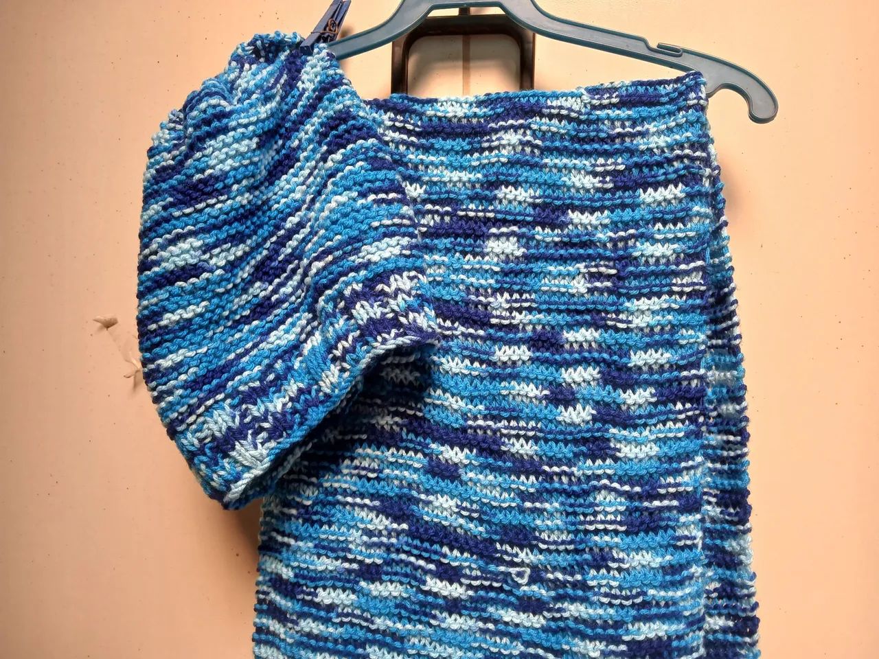 Cachecol + gorro de croche em lá.