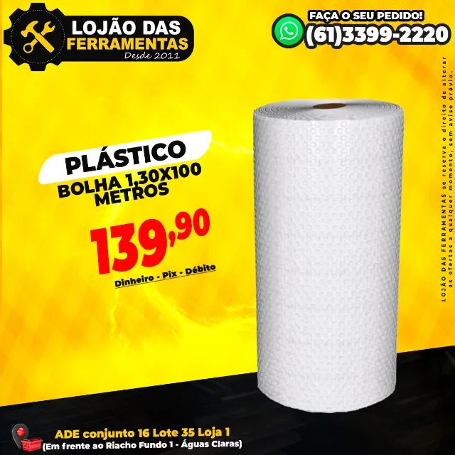 Plástico Bolha 1,30x100 Metros 