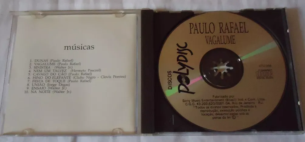 CD Paulo Rafael - Vagalume - Ano1993 - Polydisc